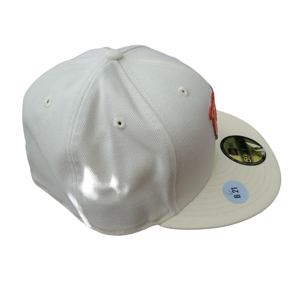 Men's Chicago Bears New Era Cream Chrome Color Dim 59FIFTY Fitted Hat Size 7 3/8 - Picture 4 of 7